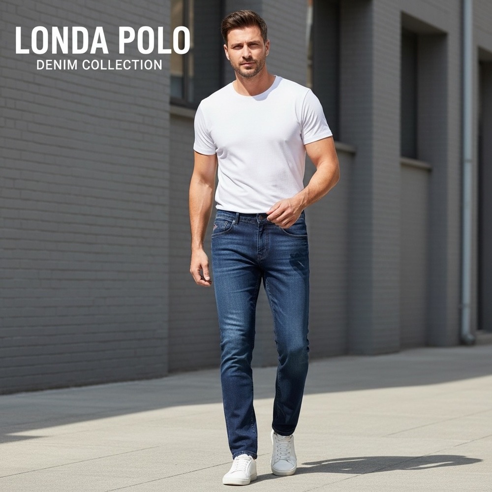 NWT Londa Polo Equestrian Preppy Denim Datk Wash Straight Leg Luxury‎ Jean 32/32 - Picture 1 of 16